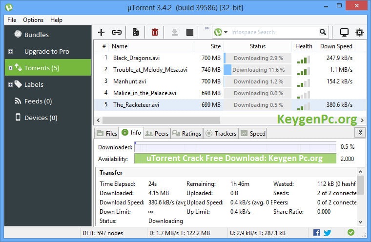 uTorrent Pro 3.6.6 Build 46348 Crack + Serial Key Download 2023