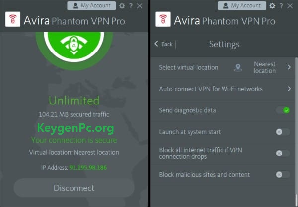 Avira Phantom VPN Pro 2.38.1 Crack Plus License Key Download